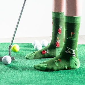 Skarpetki dziecięce | Golf | Friday Sock Co. Skarpetki niepasujące do siebie | Bawełna organiczna | Fajny prezent dla dzieci | Skarpetki sportowe | Skarpetki do toreb i wózków golfowych