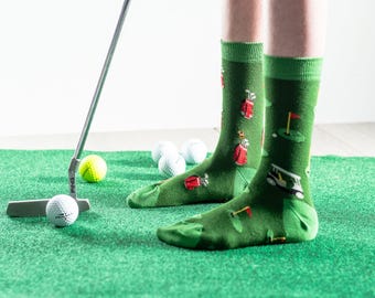 Kid's Socks | Golf | Friday Sock Co. Mismatched Socks | Organic Cotton | Fun Gift for Kids | Sports Socks | Golf Bag & Cart Socks