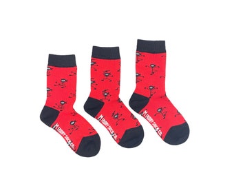 Kid's Socks | Ninja | Friday Sock Co Mismatched Socks | Organic Cotton | Karate Socks | Fun Socks | Spy | Martial Arts | Karate Kid | Party