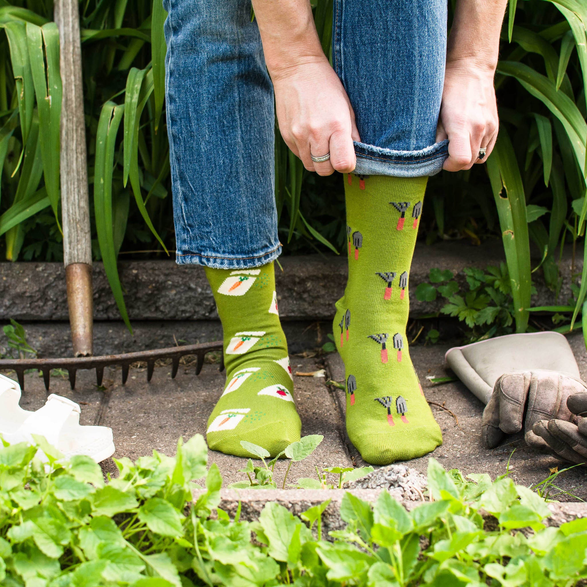 Womens Socks Gardening Mismatched Socks Summer Socks Etsy