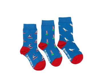 Kid's Socks | Nautical | Friday Sock Co Mismatched Socks | Organic Socks | Cool Socks | Fun Socks | Ocean Socks | Bird Socks | Boat Socks