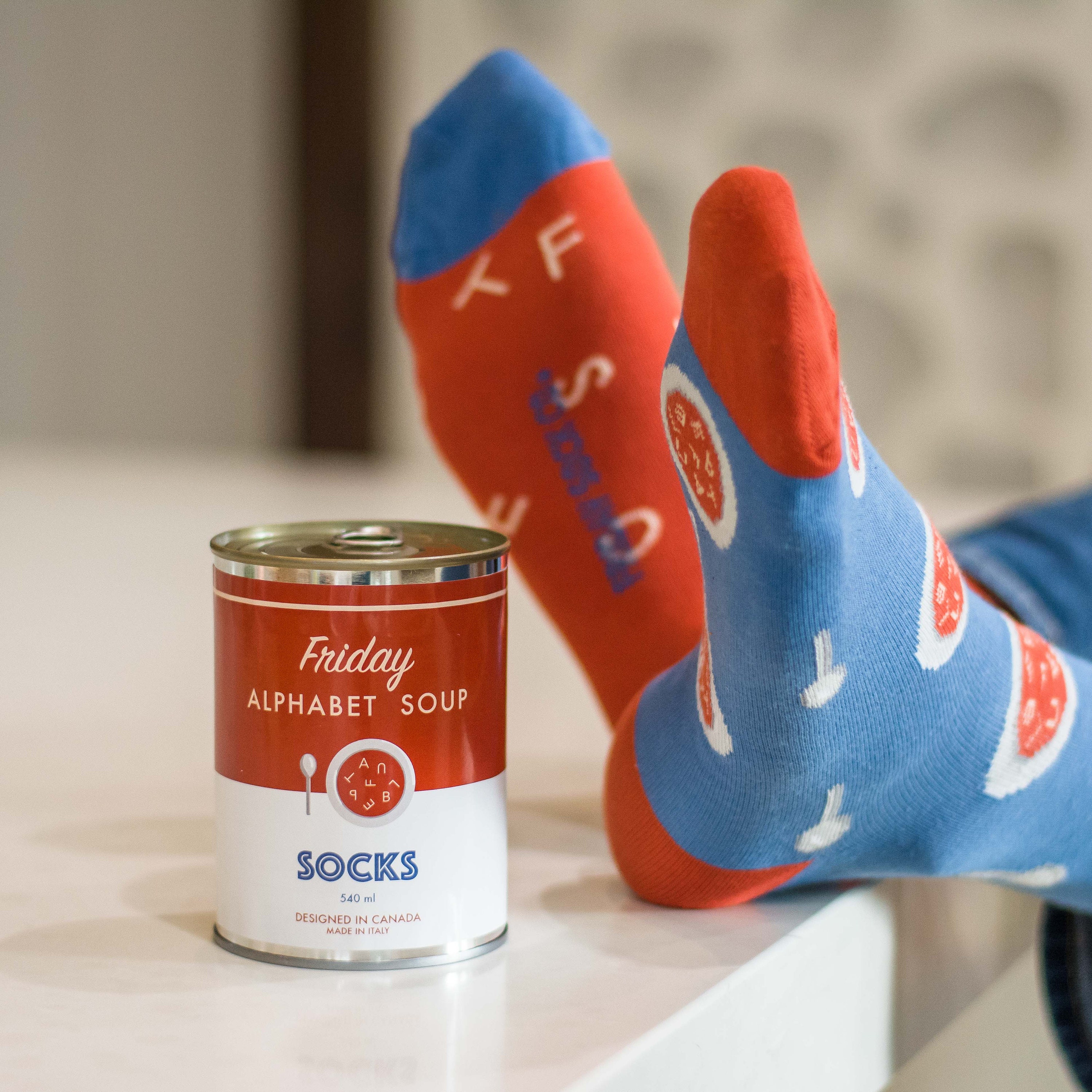 Men's Socks Alphabet Soup Canned Socks Mismatched Etsy