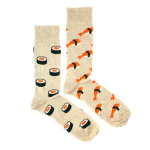 Sushi Socks | Sushi Lover Gift | Mens Socks | Friday Sock Co. Mismatched Socks | Foodie Gifts | Premium Socks | Gifts for Him | Sushi