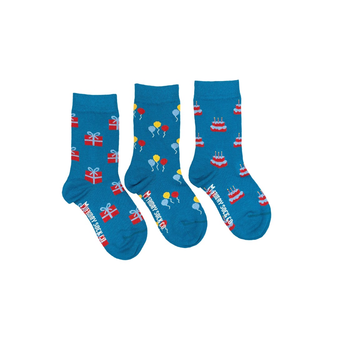 Kid's Socks Happy Birthday Friday Sock Co Mismatched Socks Organic