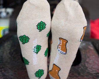 Men's Beer & Hops Socks | Friday Sock Co. Mismatched Socks | Craft Beer | Brewery Socks | Beer Lover Gift