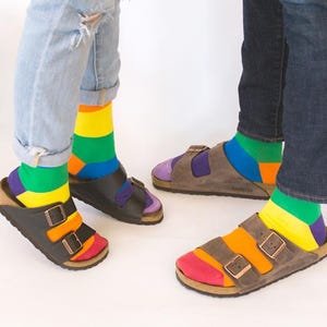 メンズソックス | 愛は愛 | Friday Sock Co ミスマッチソックス | プライドソックス | レインボーソックス | LGBTQ+ ソックス | ボールド | 明るいソックス | プライドウィーク