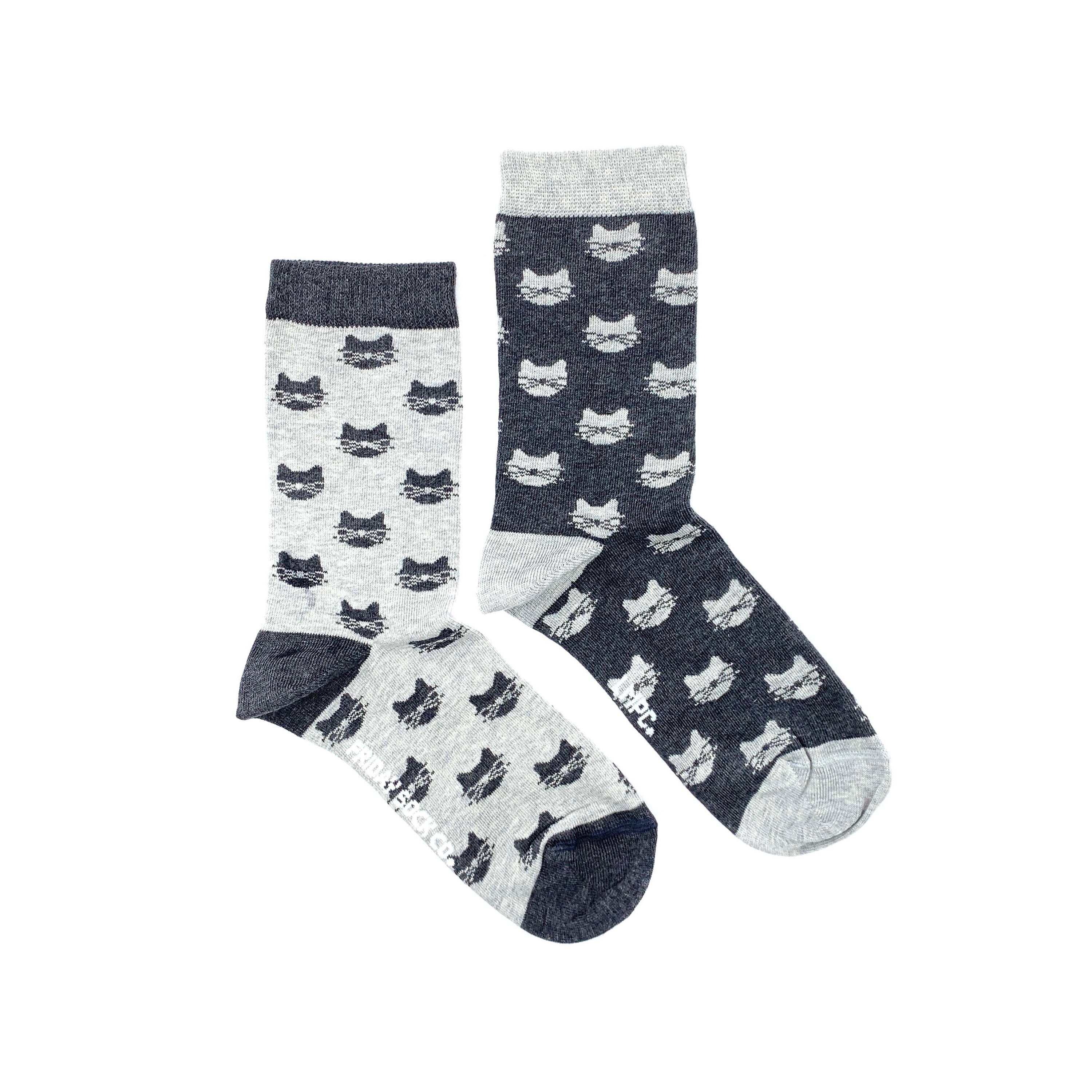 grey cat socks