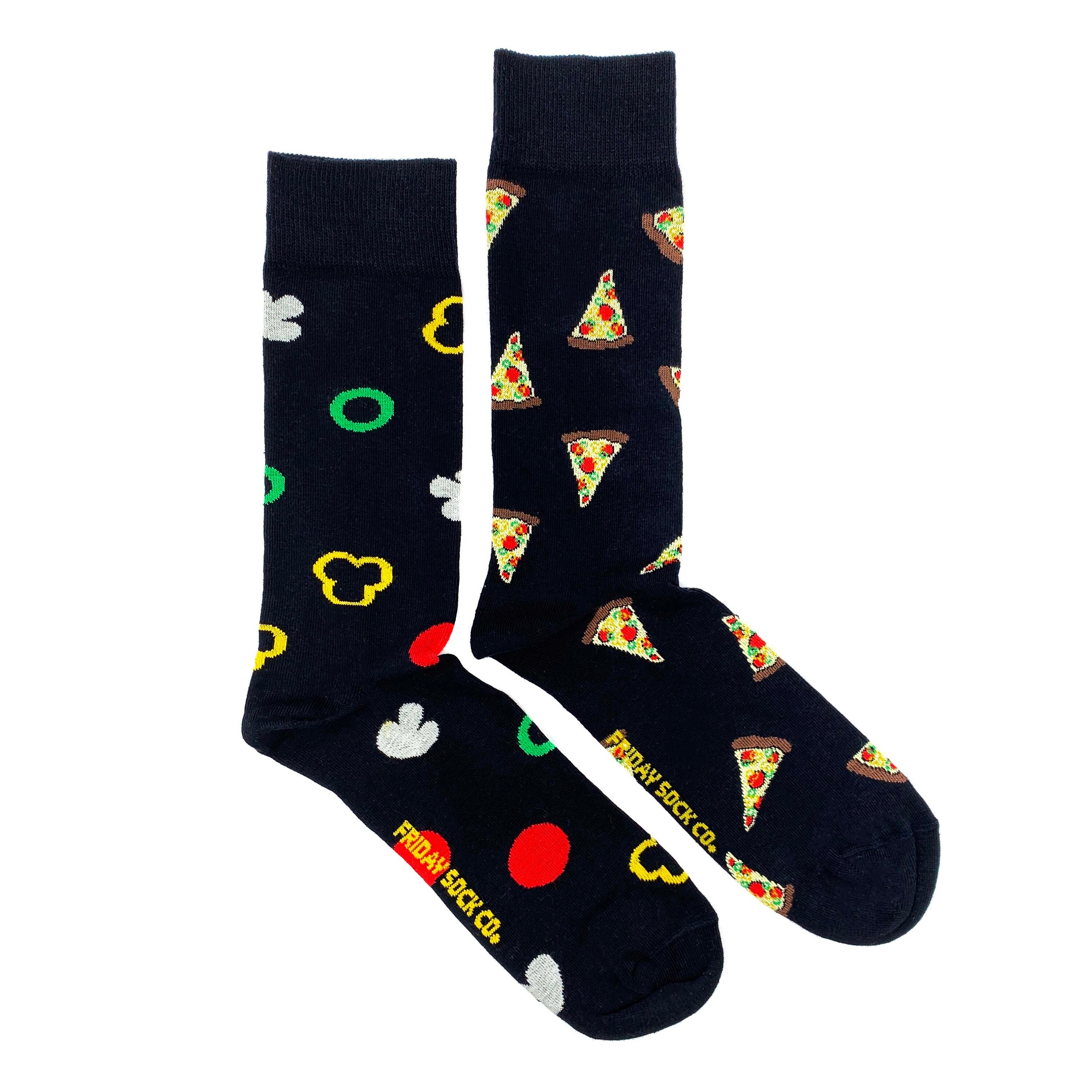 Mens socks Mismatched Socks Pizza V2 Funky Socks Fun Etsy