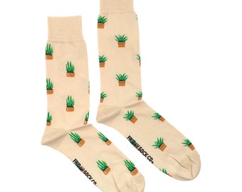 Men's Socks | Snake Plant | Friday Sock Co Mismatched Socks | Plant Gift | Plant Lover | Plant Socks | House Plants | Plant | Plant Dad Gift