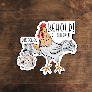 Diogenes the cynic | Behold! Plato’s Man but opposite | Philosophy sticker