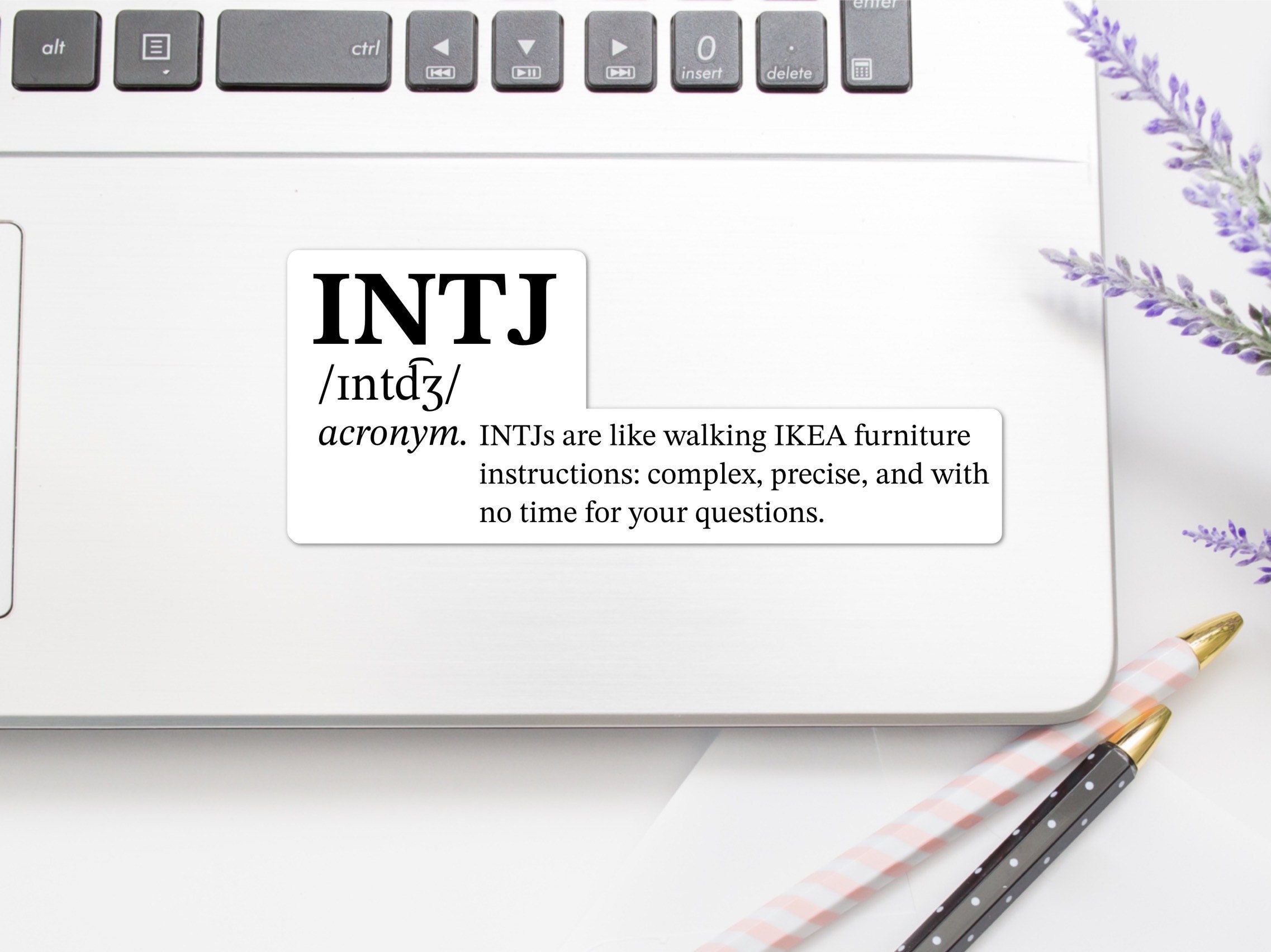 intj - mbti Sticker for Sale by verticalley