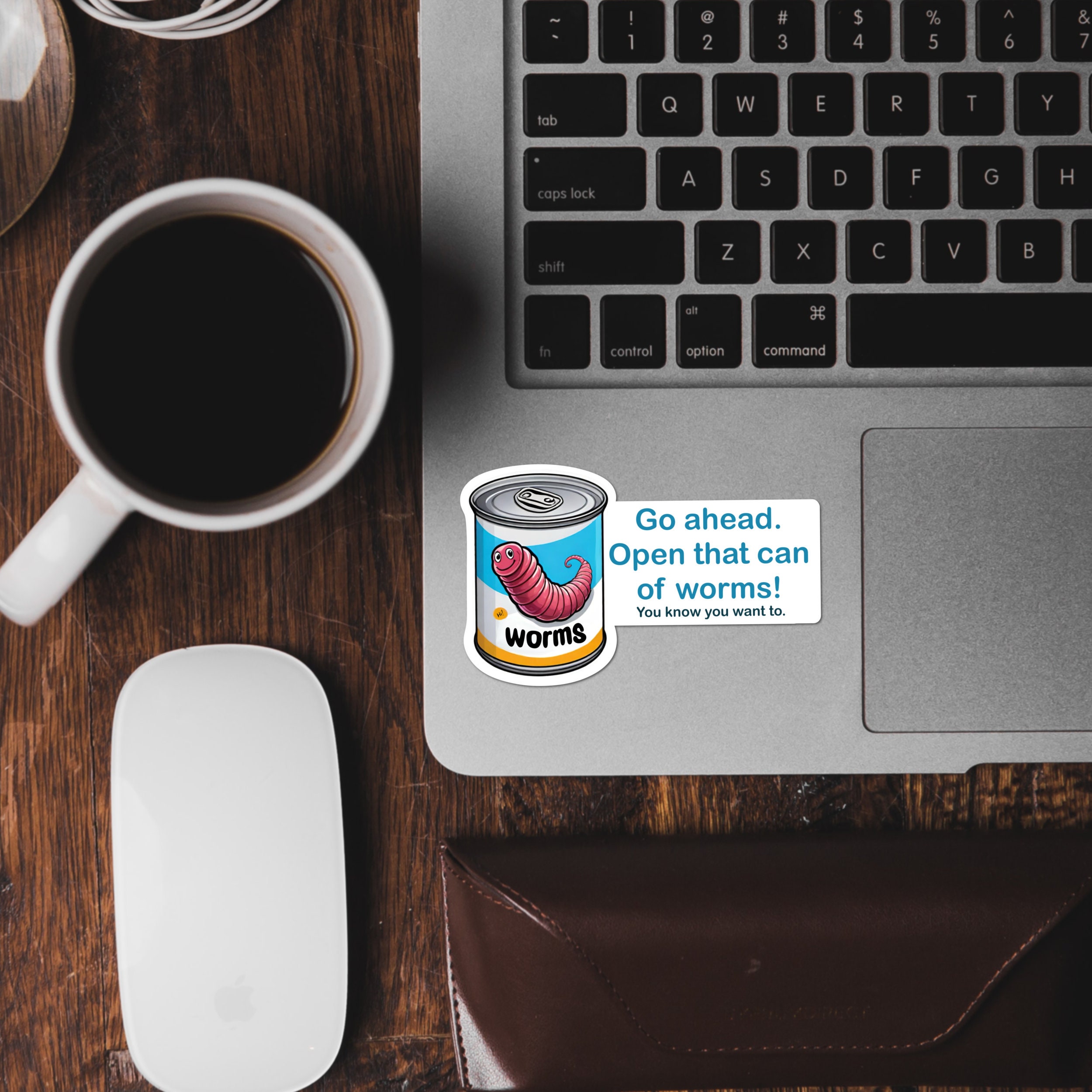 Computer Worm Sticker Can of Worms Vinyl Sticker: Quirky Laptop Decal - Etsy