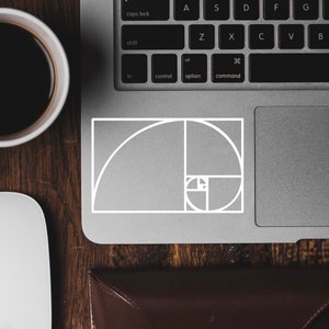Fibonacci Spiral decal | Golden Ratio decal | decal for laptop | decal for car