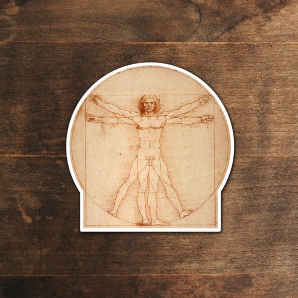 Vitruvian Man sticker | Leonardo Da Vinci sticker | Philosophy sticker