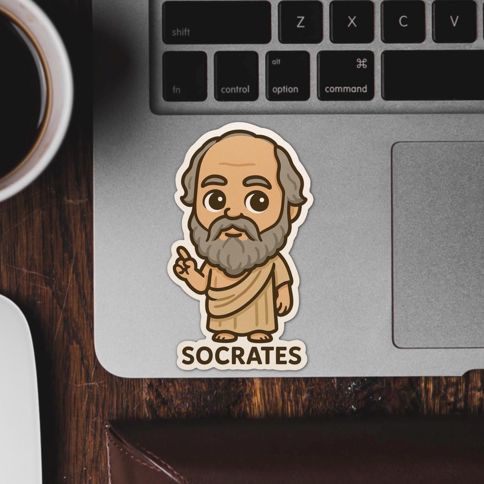 Socrates Vinyl Sticker - Philosophy Decal - Etsy