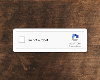 Captcha sticker | I am not a robot
