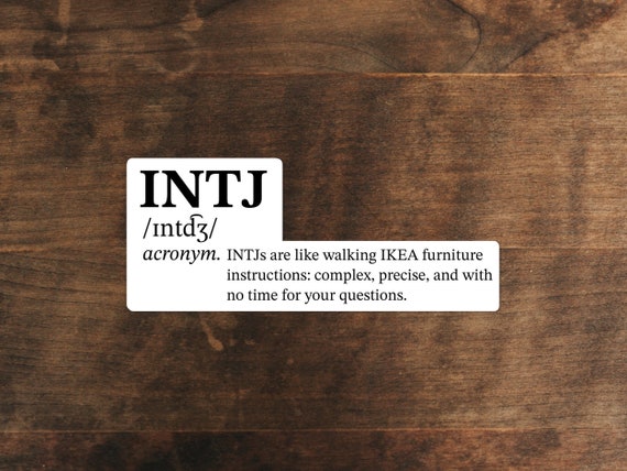 Funny INTJ Definition Sticker MBTI Personality Type 