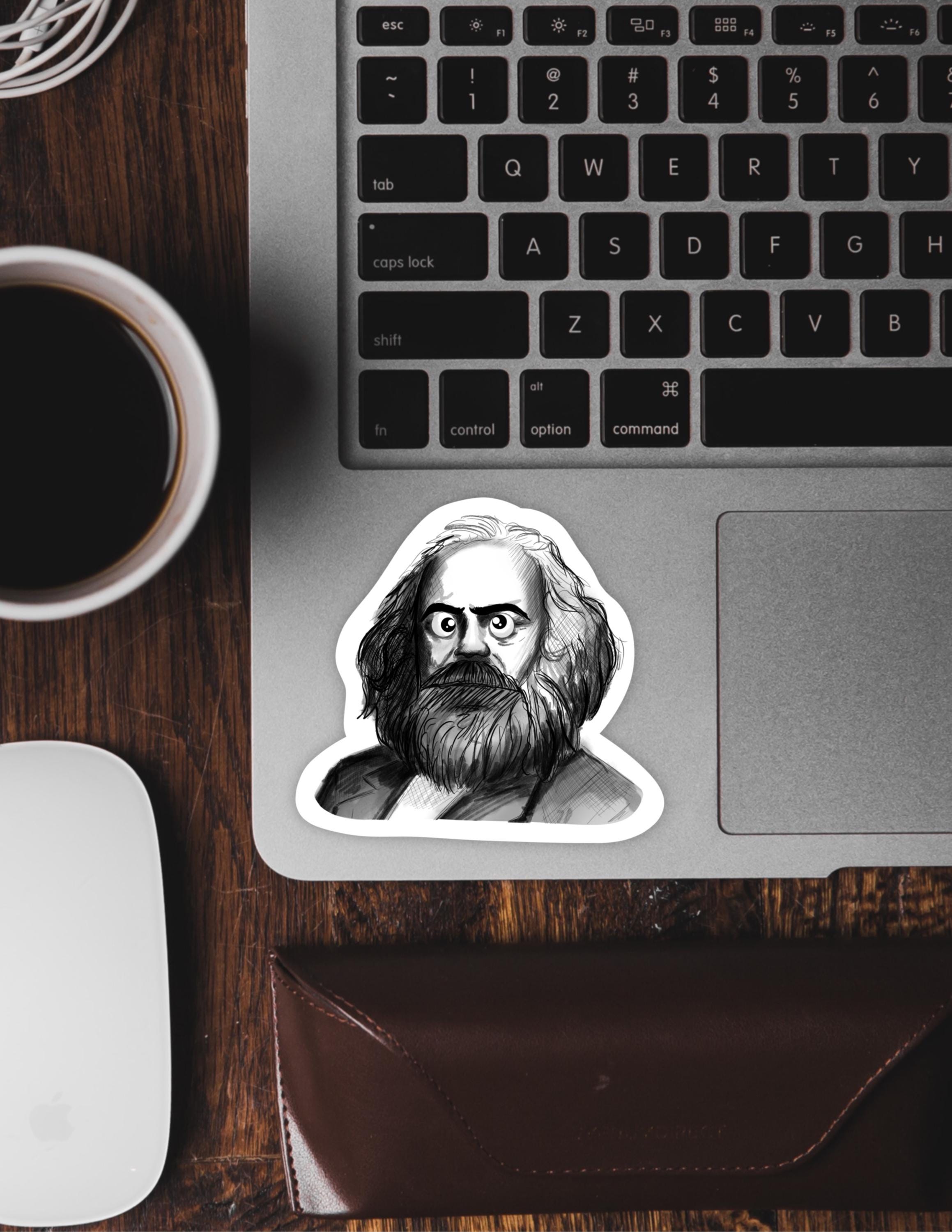 Googly-eyed Karl Marx | Philosophy Sticker - Etsy