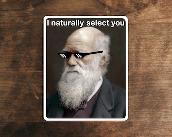 Darwin’s Natural Selection Sticker | I naturally choose you sticker | Evolutionary charm sticker | Funny sticker