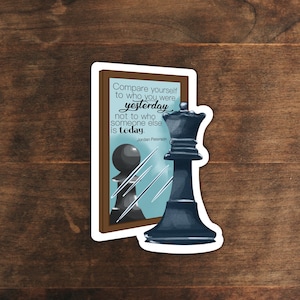 Rule 4: Compare yourself to who you were yesterday, not to who someone else is today. Jordan Peterson | Philosophy sticker