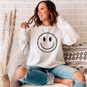 Smile Face Sweatshirt, Smiley Face Sweater, Smile Face Tee Shirt / Smiley Face Sweatshirts / Smiley Face Shirts / Smiley Face Shirt / Smile