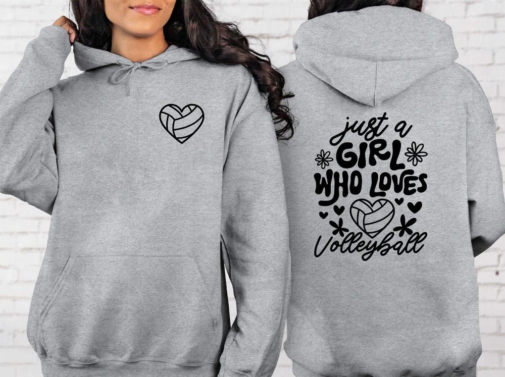 Snorider Design Just A Girl Who Loves Volleyball Sweatshirt / Volleyball Sweatshirt / Volleyball Sweatshirt / Girls Love Volleyball Sweatshirt / Volleyball