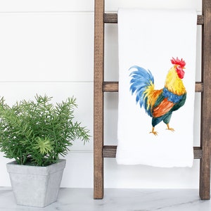 Rooster Tea Towel. Tea Towels Farmhouse. Farmhouse Tea Towel. Kitchen towel. Farmhouse Tea Towel. Chicken Tea Towel. Chicken Lover