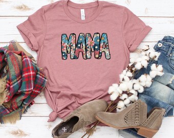 Mama tee / Floral mama tshirt / mama / mama shirts / gift for mama / gift for mom / floral mom shirt / mothers day gift / mom shirts