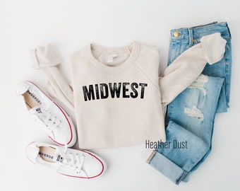 Midwest Sweatshirt, Retro Sweatshirt, Oversized Sweatshirt, Hipster Sweatshirt, Midwest is Best shirt / Midwest Lover / Midwest