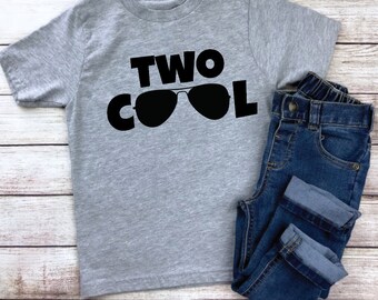 Two Cool Birthday Shirt, Boys 2nd Birthday