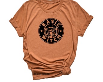 Basic Witch Halloween Tee: Unisex Cotton-Blend Shirt