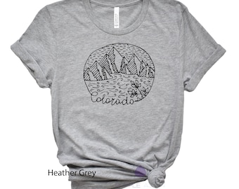 Colorado Mountain Shirt Hiking Graphic Tee