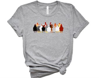 Chicken Tee Shirt / Chicken Clothing / Chicken T Shirt / Women's Chicken Shirt / Chickens / Love Chickens / Chicken Lover Tee / Free Range