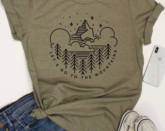 Let's Go To The Mountains Shirt Unisex Hiking Tee