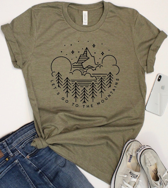 Let's Go To The Mountains Shirt Unisex Hiking Tee