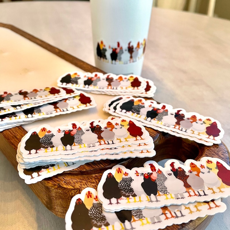 Chicken Stickers - Etsy