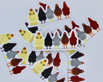 Chicken Sticker  Perfect to add onto your water bottle, car, computer or where you like to put stickers, Chicken Water Bottle Sticker