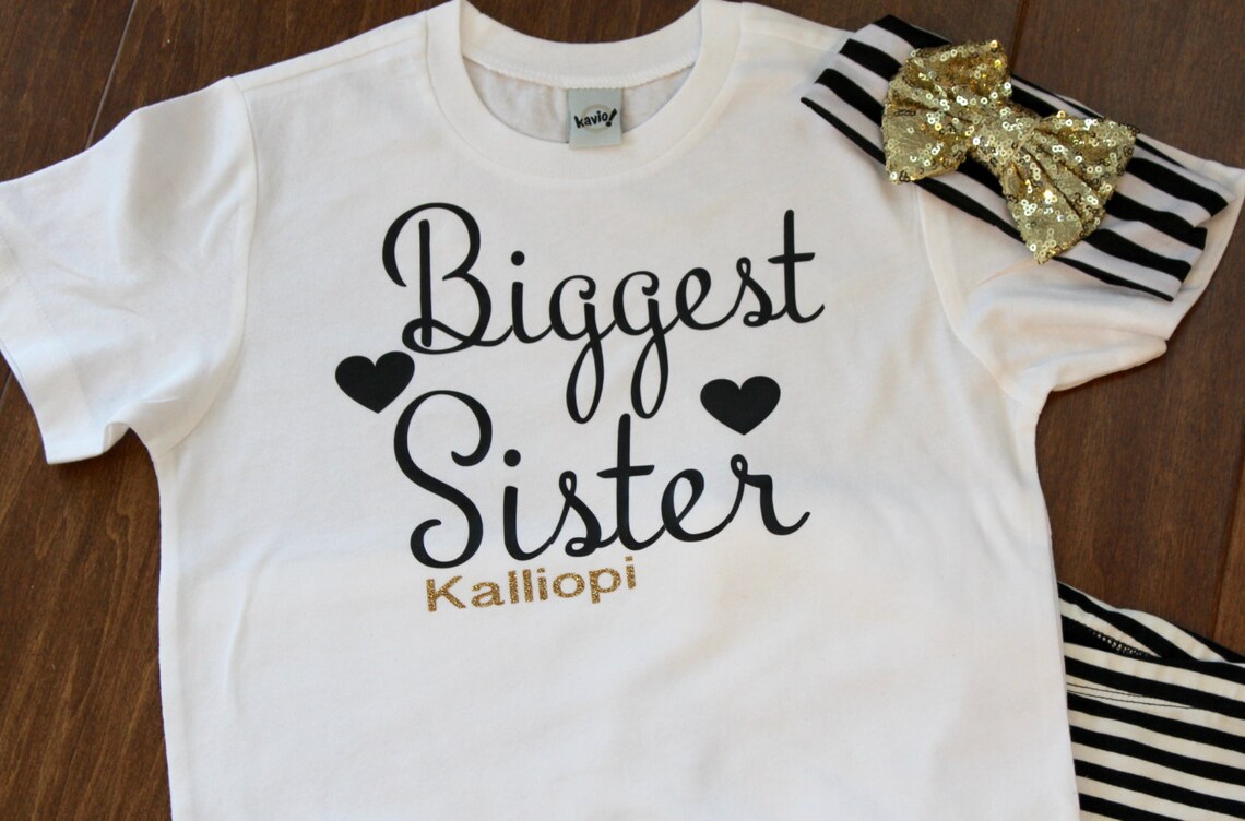 Big sister Shirt Biggest Sister Shirt little sister shirt Etsy