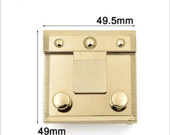 Taschenverschluss drehbar Drehverschluss Oval 23x37 mm goldfarben