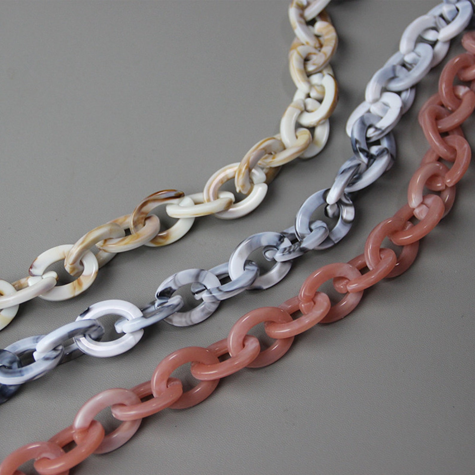 Bag Heavy Chain Shoulder Strap Bag Accessories Retro Resin Etsy