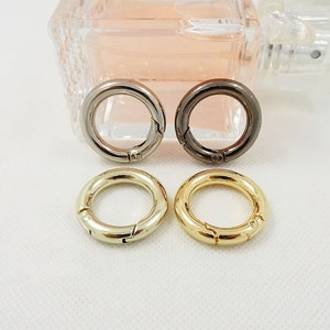2PCS 2cm Golden Rounded Spring Clasp, Purse Spring Ring, Purse Chain Rounded Clasp, Replacement Connector Rounded Clasp, High Quality