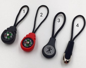 Compass Zipper Pull With Strap For Outdoor/Survival Travel Clothing/Bags Compass Zipper Pull With Strap For Outdoor/Survival Travel Clothing/Bags