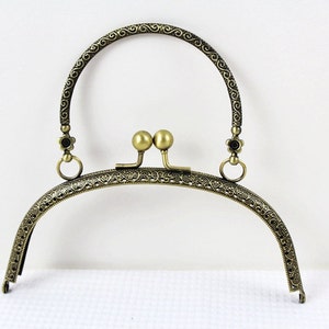 Antique Bronze Kiss Lock Frame Vintage Purse Frame With Metal Purse Handle With High Quality