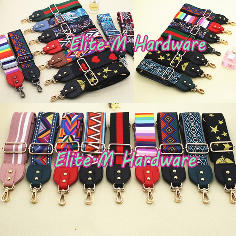 5cm Width Colorful Nylon bing Purse Strap Lady Shoulder Etsy