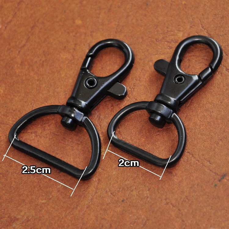 4PCS Plated Alloy Black Doghook,snap Hook,lobster Clasp,purse Clasp,strap  Clasp,key Clasp,replacement Metal Clasp,hardware Supply,whole Sale 
