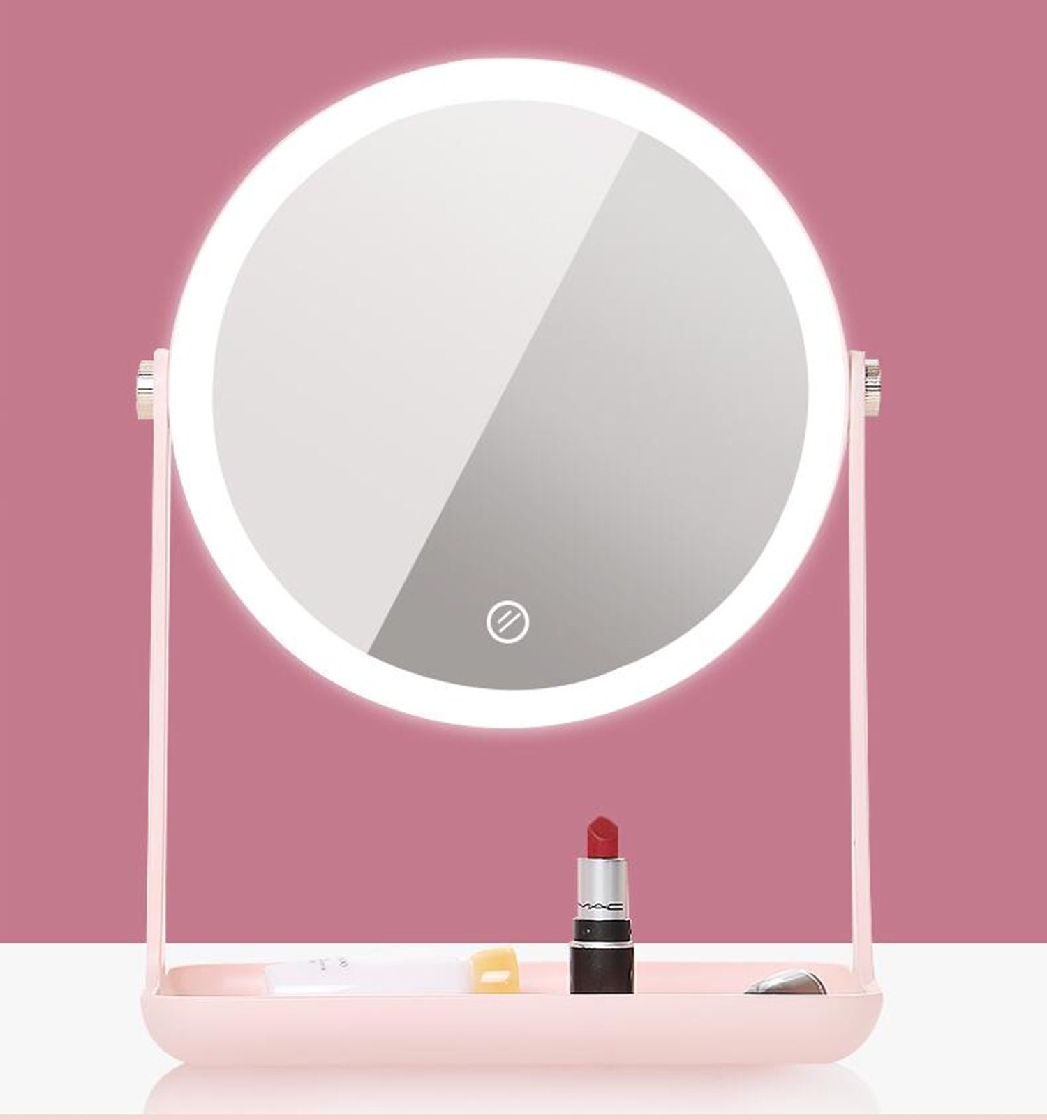 LED Makeup Mirror Rechargeable Portable Tabletop Vanity Mirror -