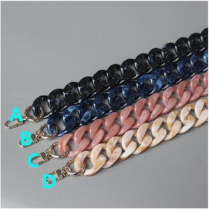 Bag Decorative Chain Acrylic Resin Chain Bag Accessories Bag Handle Supply Chain Replacement Bag Making DIY Chain For Wholesale