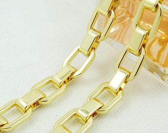 12mm Fashion Golden Purse Belcher Chain, Purse Strap, Chain Strap, Bag Chain, Handbag Chain, Wallet Chain, Replacement Chains