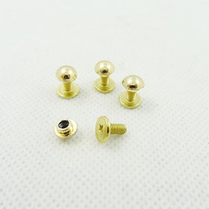 5mm Golden Mushroom Rivet, Studs Screw, Purse Screw, Bags Screw, Purse  Studs, Replacement Studs, Cap Screw