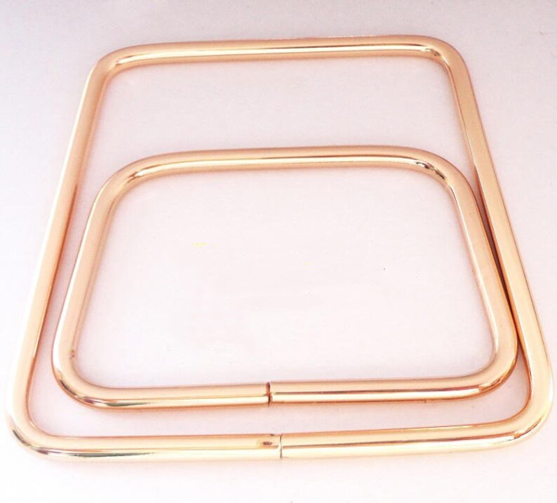 Handbag Handle Hardware Accessories Trapezoidal Handle Button Iron Plated Placket Buckle Leather Shoulder Messenger Bag Handle Light Golden